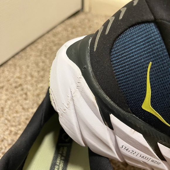 Hoka Men's Blue Coral and Black Athletic Shoes - Picture 12 of 15